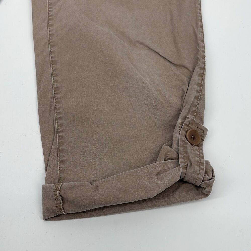 Eileen Fisher Roll-Cuff Cotton Lyocell Blend Cropped Capri Pants Beige Size PP - Picture 5 of 12